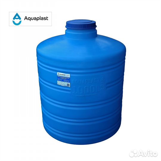 Бочка пластиковая 1000 л для жидкостей (вертикальн