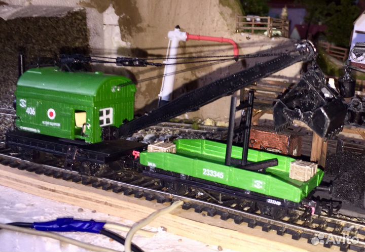 Модель железной дороги1:87. Грейферный экскаватор