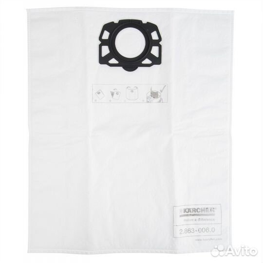 Мешки тканевые для пылесоса WD 4/5/6 30 л, 4 шт