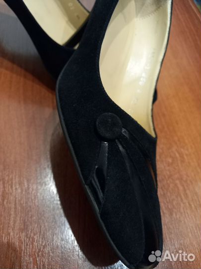 Туфли-лодочки натуральная замша фим