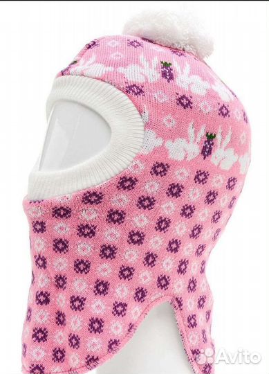 Шапка шлем новая для девочки зимняя 48-50 р
