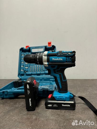 Аккумуляторная дрель шуруповерт makita df488dwe