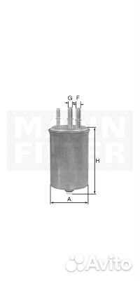 WK8296 Фильтр топливный ssang yong