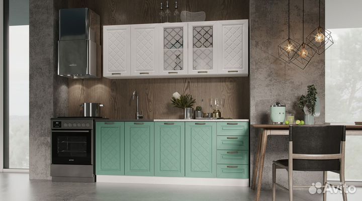 Кухня Мята 2 м / Новый кухонный гарнитур