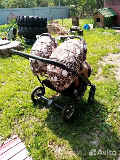 Коляска для двойни indigo