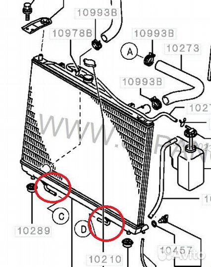 Фитинг радиатора Паджеро 3-4 охлаждения АКПП