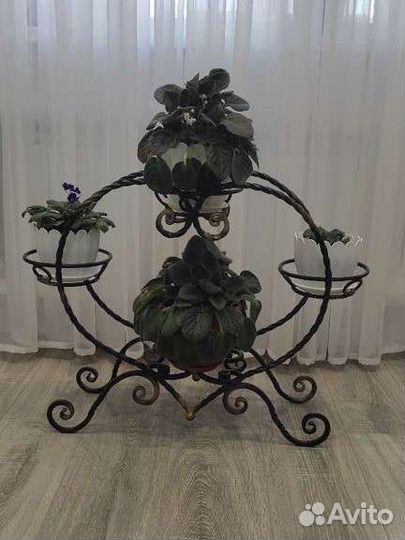 Подставка для цветов напольная кованая