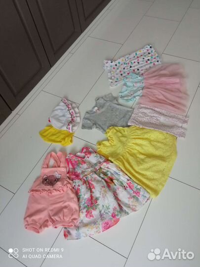 Вещи пакетом на девочку 74