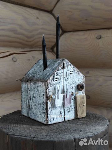 Домик-карандашница. Ручная работа