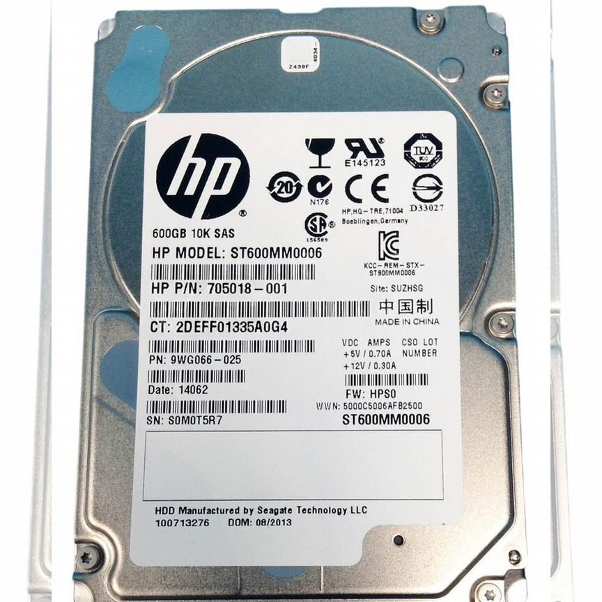 [705018-001] Жесткий Диск Hp 600gb Sas 2,5" Hdd 705018-001