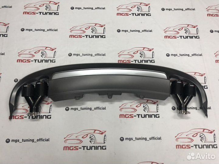 Диффузор на Audi A5 в стиле S5+Acrapovich стиль 2