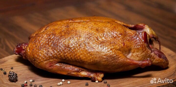 Копченая утка, курица, кролик