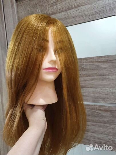 Голова для причёсок, натуральные волосы 40