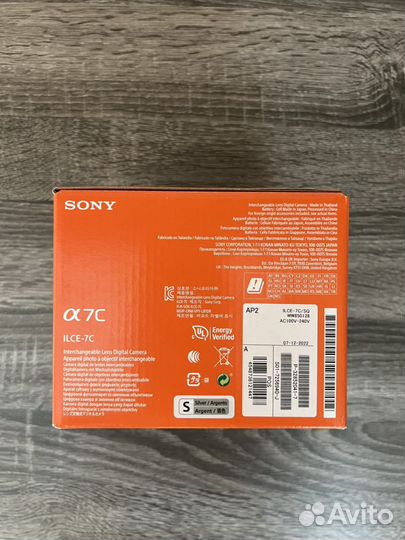 Sony Alpha ilce-7C Body русс. Меню