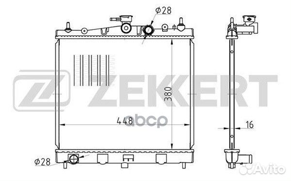 Радиатор охл. дв. Nissan Micra (K12) 03- Note