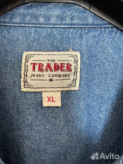 Мужская джинсовая рубашка Trader, оригинал, XL