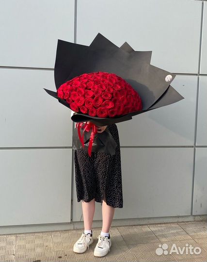 101 красная роза