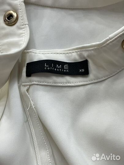 Офисная белая блузка Lime