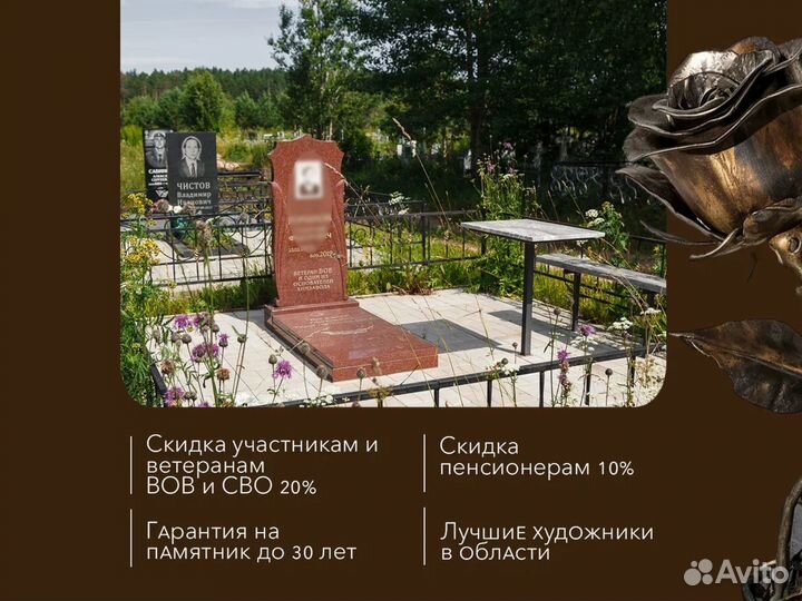 Установка памятников (гранитные) под ключ