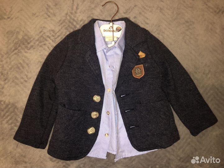 Пиджак+рубашка детская 1-2г