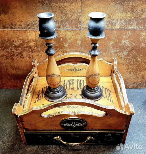 Чайный поднос-столик французский стиль дерево