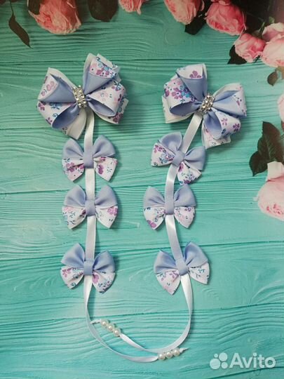 Банты в школу, ленты в косу, ручная работа