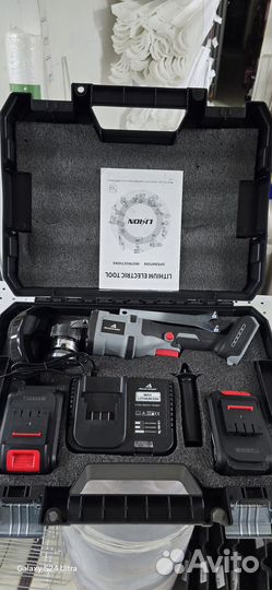 Ушм 125 мм Aventor бесщеточная 2 акб