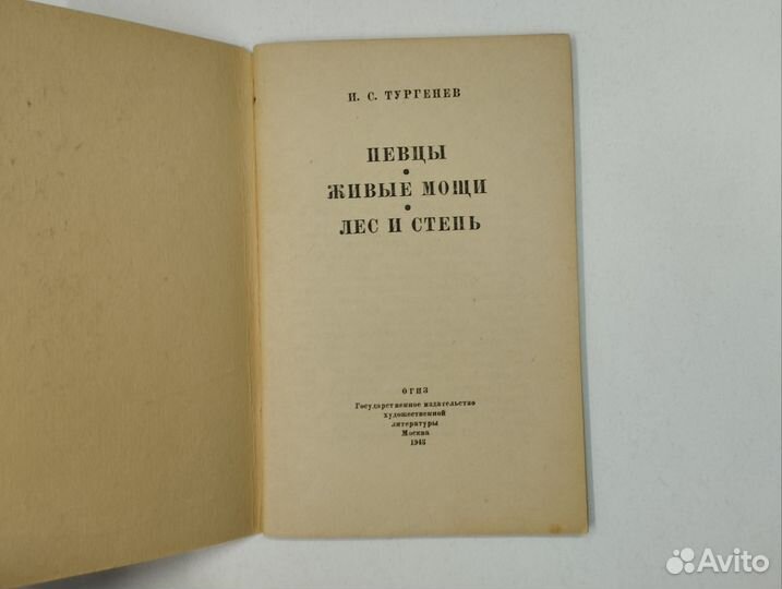 И.С.Тургенев. Певцы. Живые мощи. Лес и степь