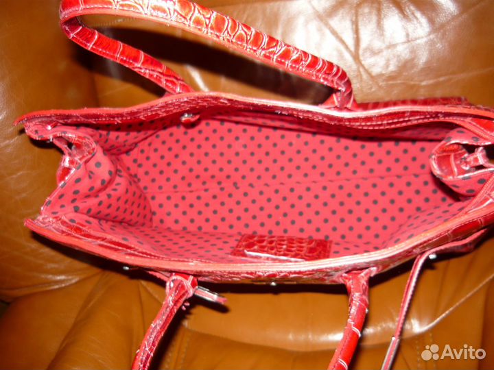 Сумка красный лак нат.(Италия)