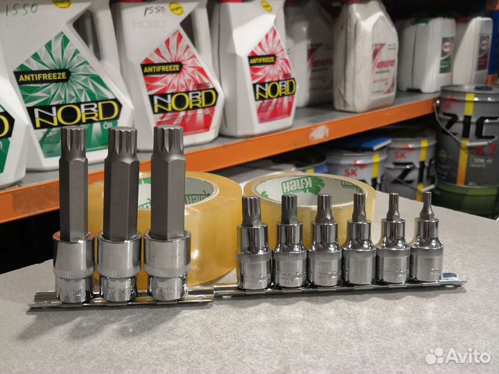 Набор насадок торцевых 1/2DR spline M14-M18, 100мм