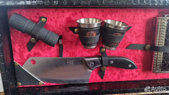 Набор шампуров подарочный в кейсе для шашлыка