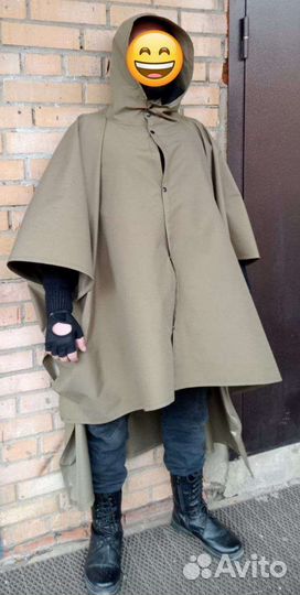 Плащ-пончо дождевик из мембранной ткани