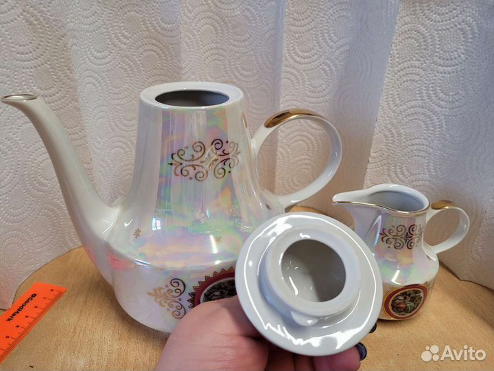 Кофейник + молочник Henneberg Porzellan ГДР