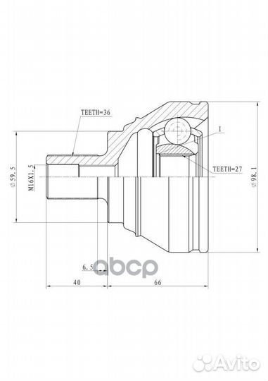 ШРУС наружний GIK04003 VW Passat ganz GIK04003