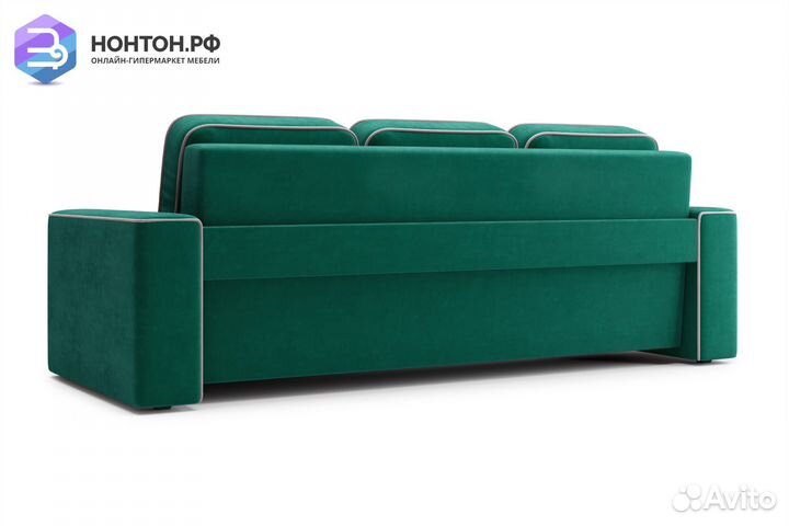 Диван еврокнижка Берген 3-х местный изумрудный