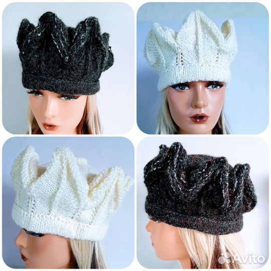 Корона вязаная для фотосессии и тематич. вечеринок