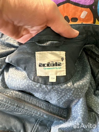 Кожаная куртка для мальчика 134 Acoola