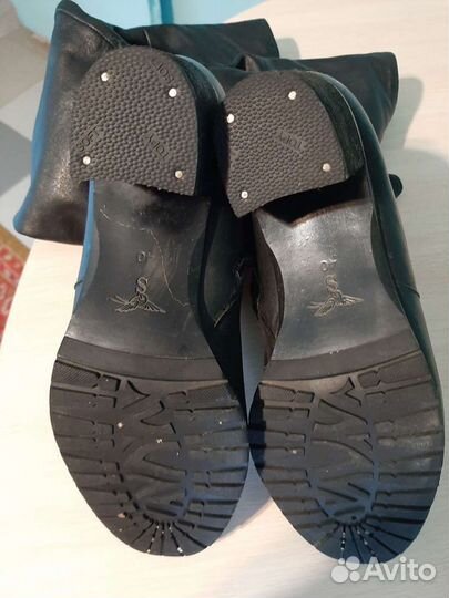 Сапоги зимние ботфорты кожаные женские 40 размер