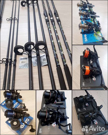 Карповый набор удилище, катушка и леска Dayo