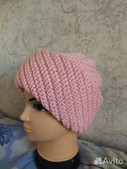 Шапка женская вязаная ручная работа