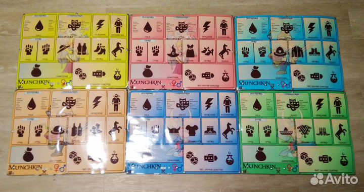 Планшеты игрока для игры Манчкин