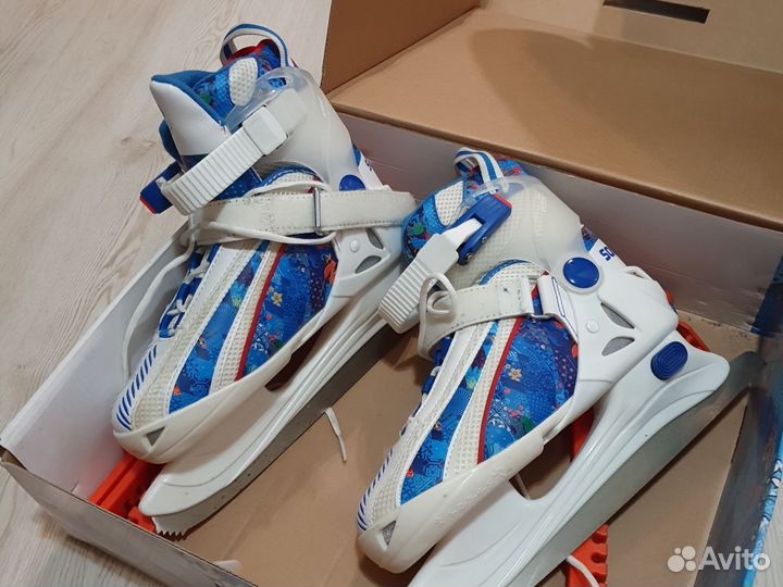 Детские раздвижные ледовые коньки 34-38