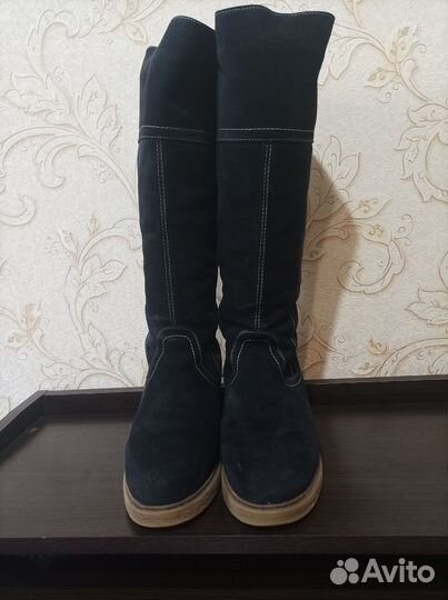 Зимние женские сапоги 38 натуральная замша