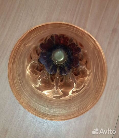 Ваза конфетница, медовое стекло, СССР