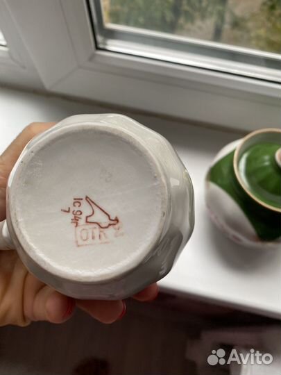 Сахарница и молочник Дулево