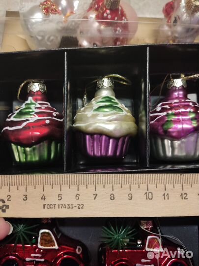 Игрушки новогодние стекло