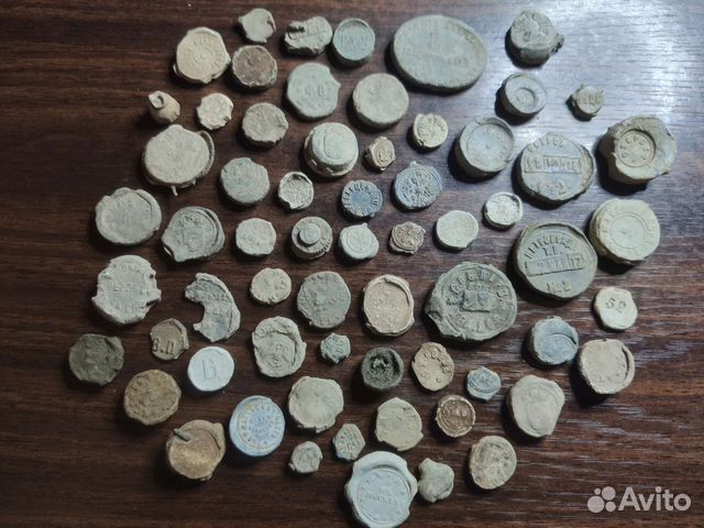 Старинные свинцовые пломбы-товарные пломбы