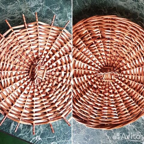 Крышка плетёная от корзины