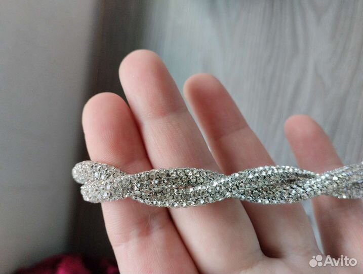 Пояс на вечернее платье стразы