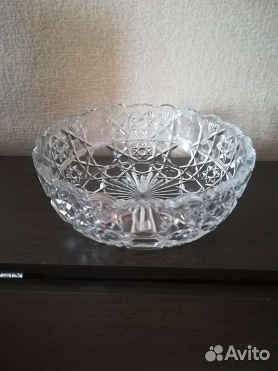 Хрустальная ваза для фруктов СССР